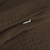 Dark brown muslin single bed linen | Haven