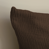 Dark brown muslin single bed linen | Haven