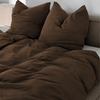 Dark brown muslin single bed linen | Haven