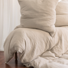 Beige muslin single bed linen | Haven