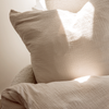 Haven Partner Set Beige | 2× Muslin Single Bed Linen + 2× Pillowcase 40×80