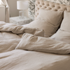 Beige muslin single bed linen | Haven