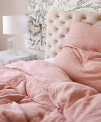 Pink Muslin Single Duvet Cover | Haven