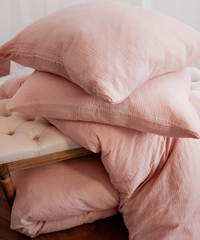 Pink Muslin Single Duvet Cover | Haven