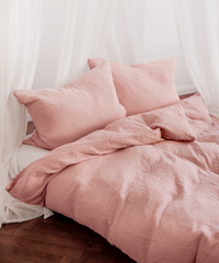 Pink Muslin Single Duvet Cover | Haven