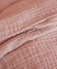 Pink Muslin Single Duvet Cover | Haven