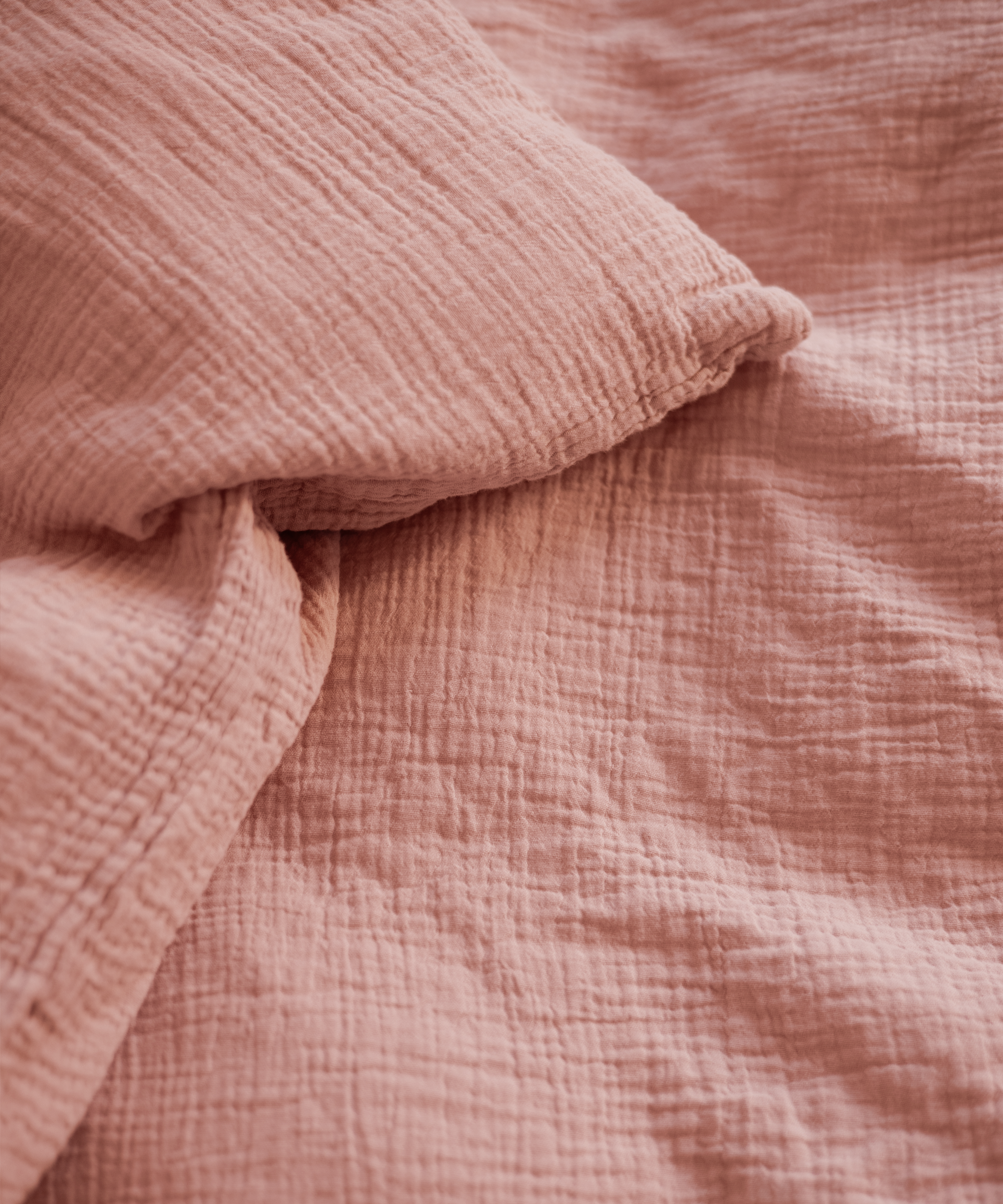 Pink Muslin Single Duvet Cover | Haven