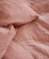 Pink Muslin Single Duvet Cover | Haven
