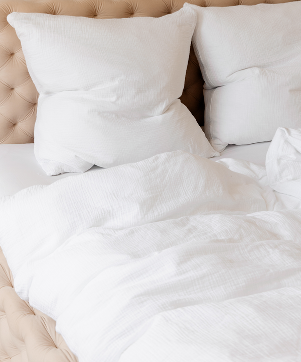 White muslin single bed linen | Haven