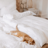 White muslin single bed linen | Haven