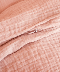 Pink Muslin Single Duvet Cover | Haven