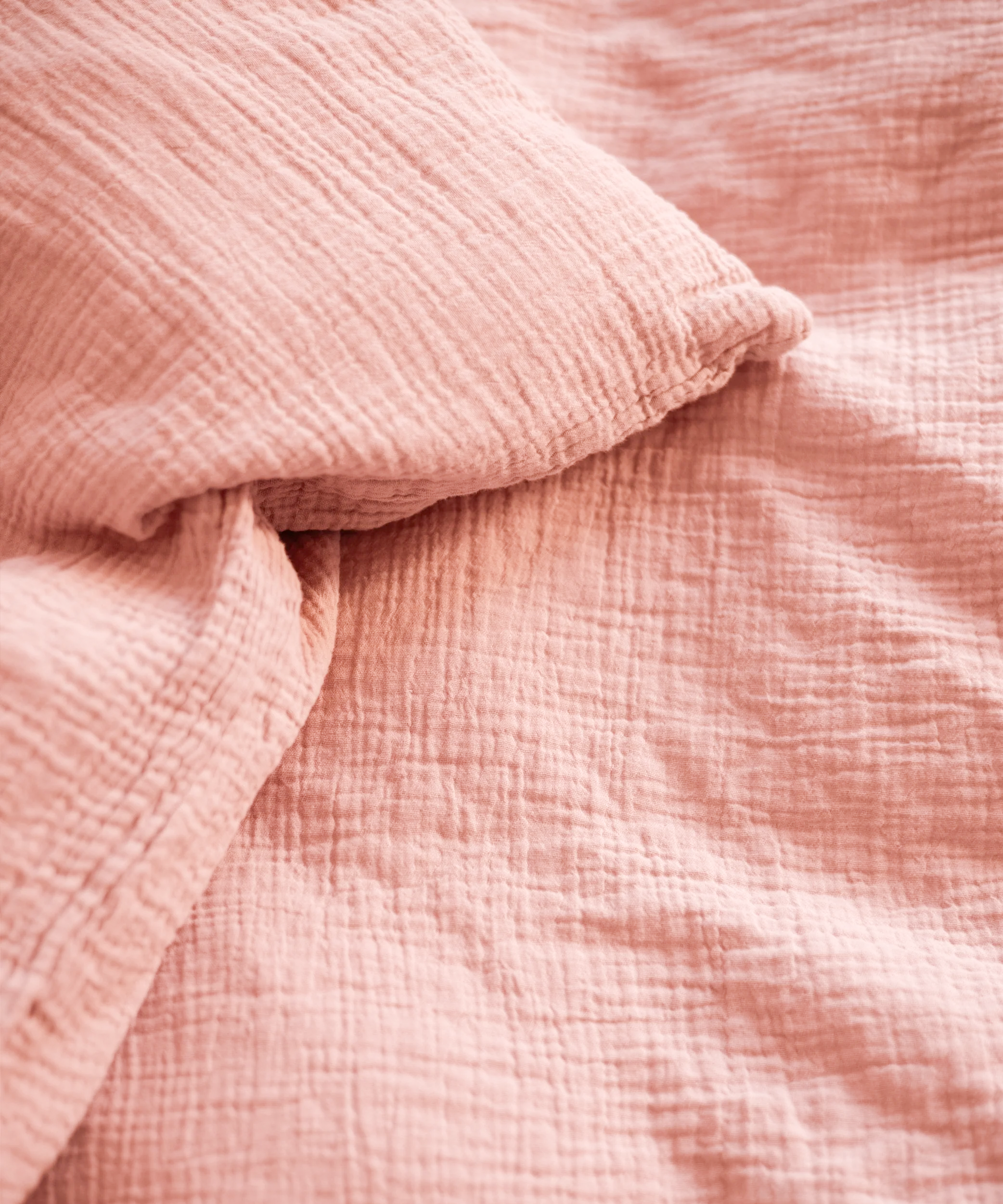 Pink Muslin Single Duvet Cover | Haven