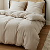 Haven Double Bed Set Beige | 1× Muslin Double Bed Linen + 2× Pillowcase 40×80