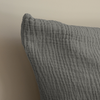 Dark grey muslin single bed linen | Haven