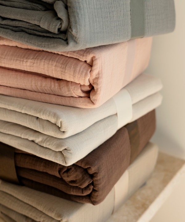Haven Partner Set Beige | 2× Muslin Single Bed Linen + 2× Pillowcase 40×80