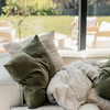 Khaki Muslin Single Sheets | Haven