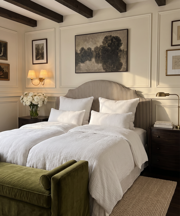 White muslin single bed linen | Haven