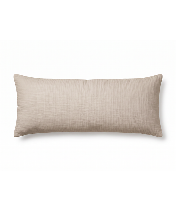 Muslin Pillowcase 40×80cm in Beige | Haven