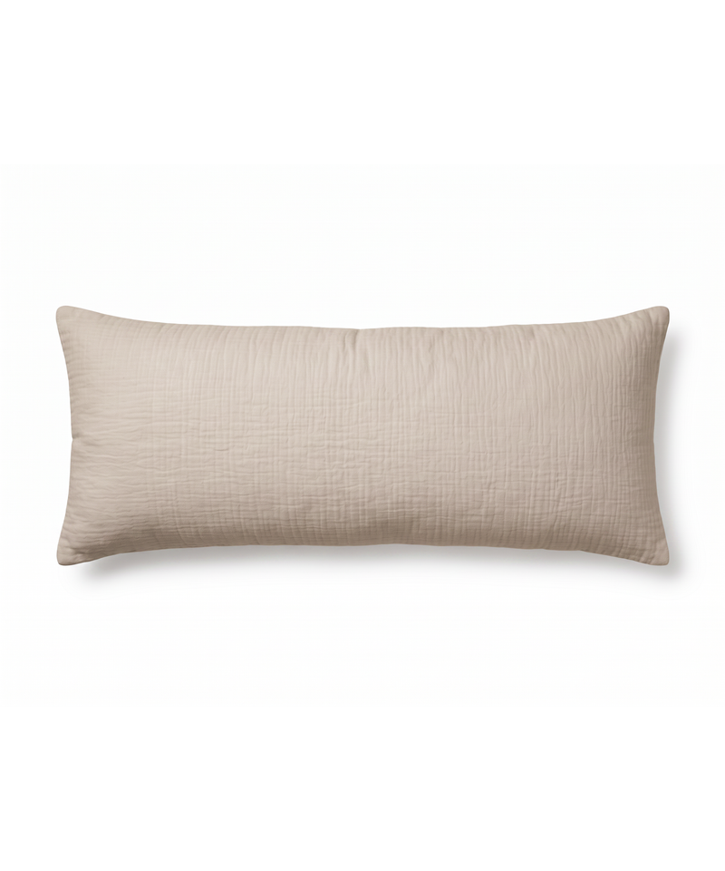 Musselin Kissenbezug 40×80cm in Beige – haven collection von 7 O'CLOCK