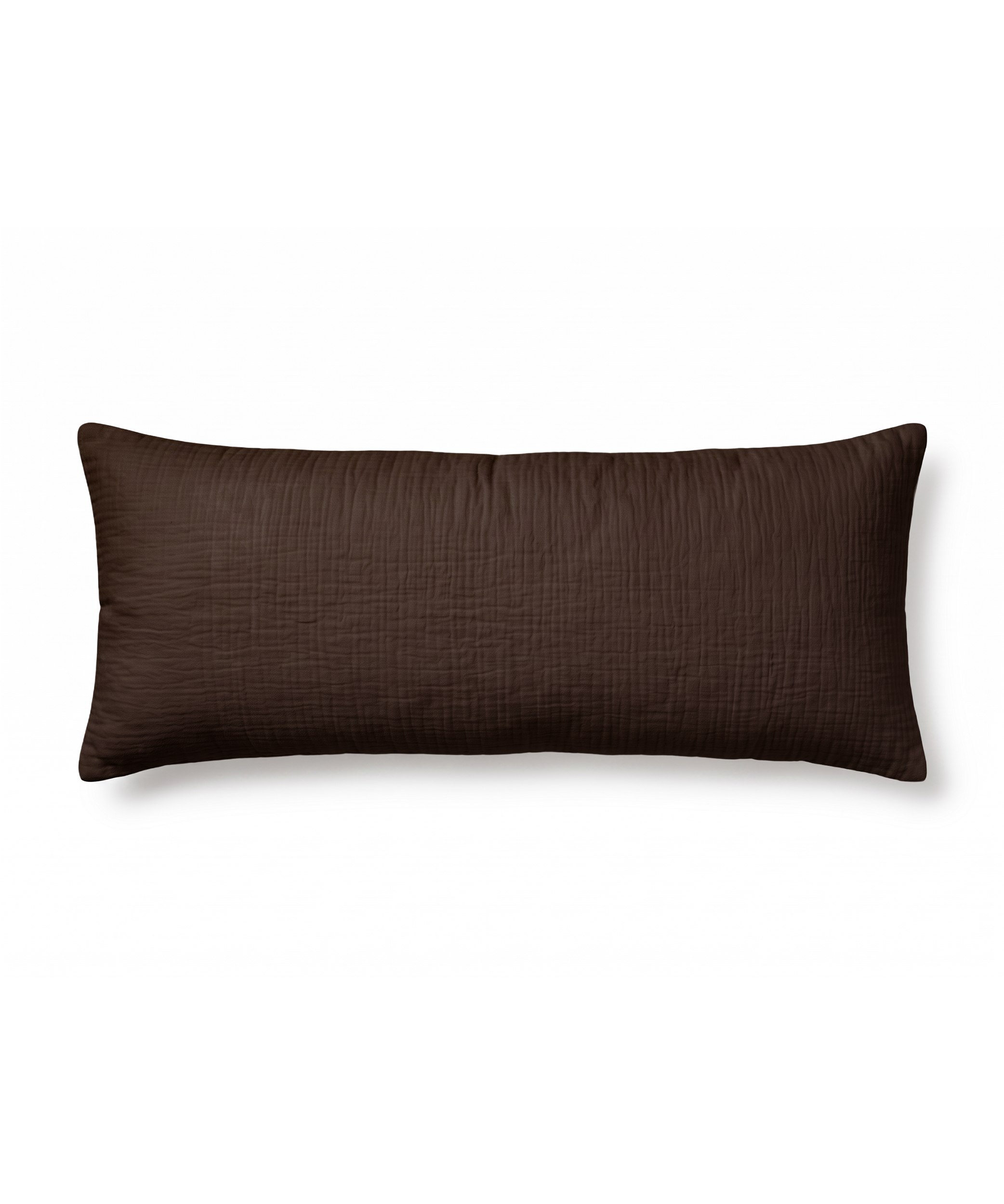 Musselin Kissenbezug 40×80cm in Dunkelbraun | Haven