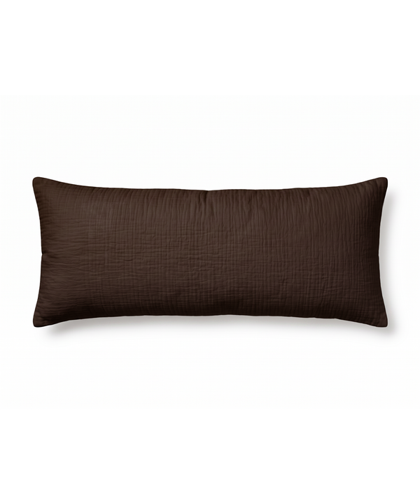 Muslin Pillowcase 40×80cm in Dark Brown | Haven
