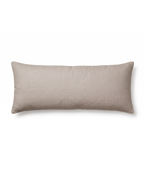 Musselin Kissenbezug 40×80cm in Taupe – haven collection von 7 O'CLOCK