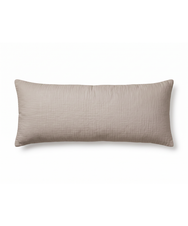 Muslin Pillowcase 40×80cm in Taupe | Haven