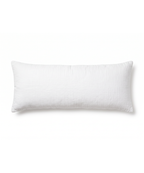 Musselin Kissenbezug 40×80cm in Weiß – haven collection von 7 O'CLOCK