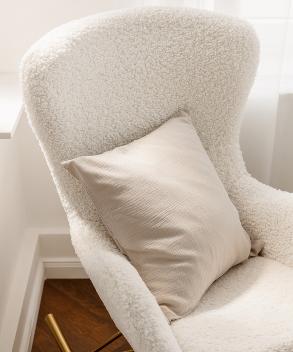 Muslin Pillowcase 50×50cm in Beige | Haven