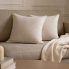 Muslin Pillowcase 50×50cm in Beige | Haven