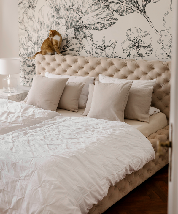 Muslin Pillowcase 50×50cm in Beige | Haven