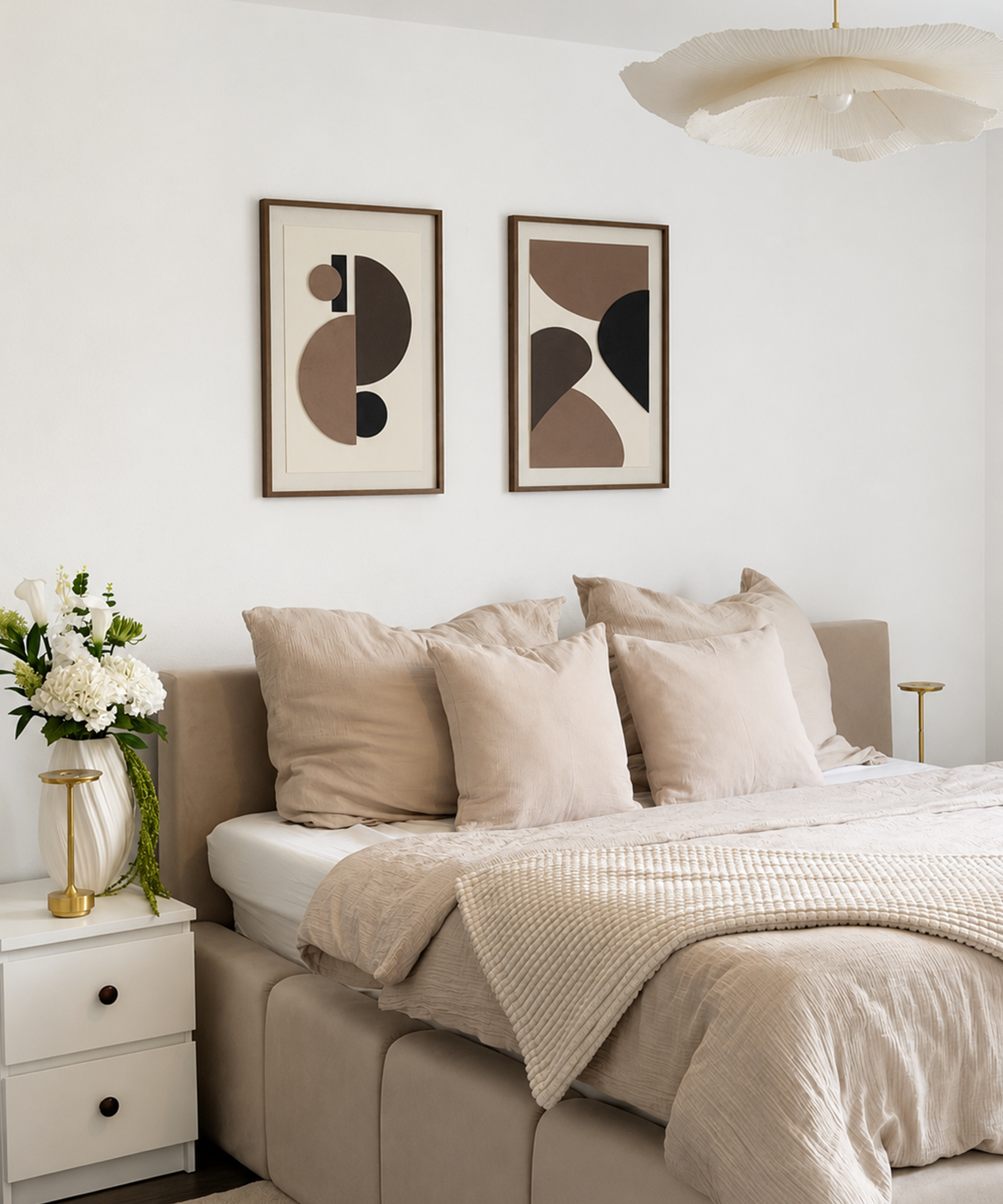 Musselin Kissenbezug 50×50cm in Beige | Haven