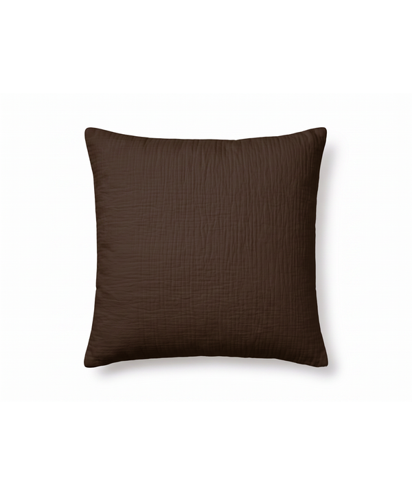 Muslin Pillowcase 50×50cm in Dark Brown | Haven