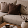 Muslin Pillowcase 50×50cm in Dark Brown | Haven