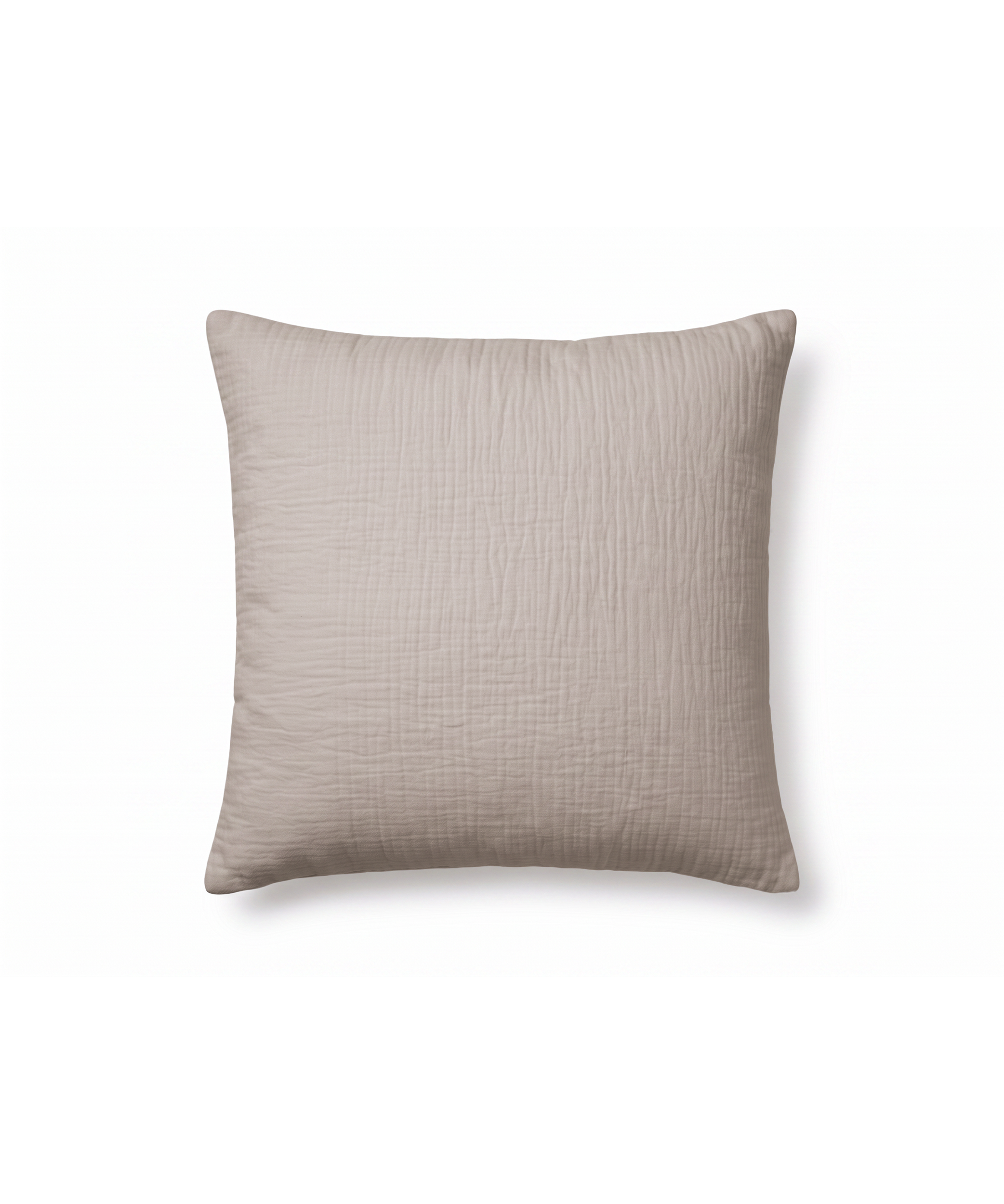 Musselin Kissenbezug 50×50cm in Taupe | Haven