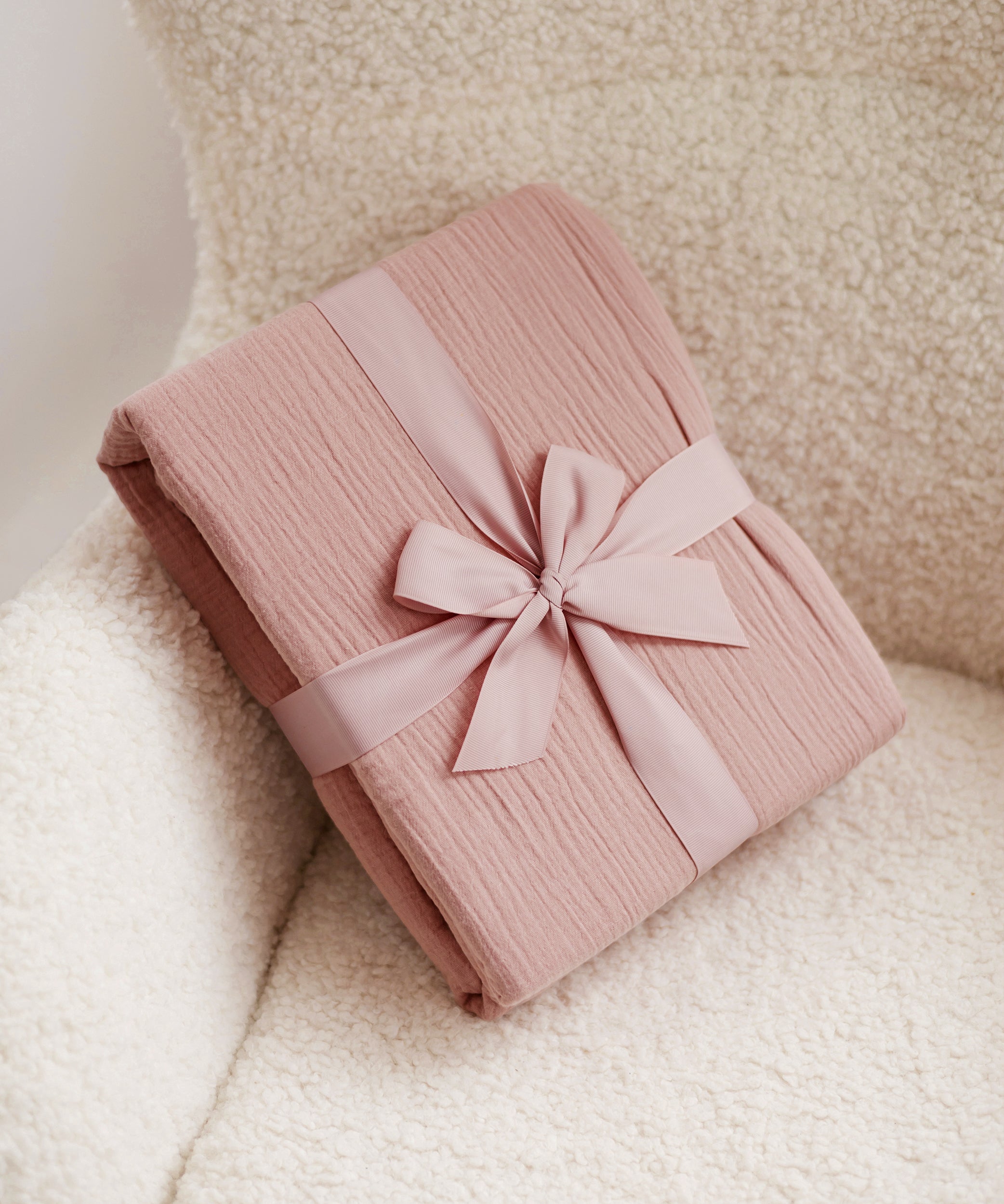 Pink Muslin Single Duvet Cover | Haven