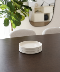 Set of 3 Small Plates Matt Cream White | Nia
