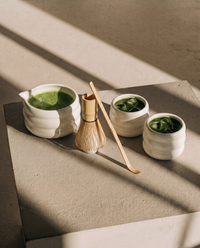 Matcha Komplett-Set mit zwei Keramik Becher | Akio
