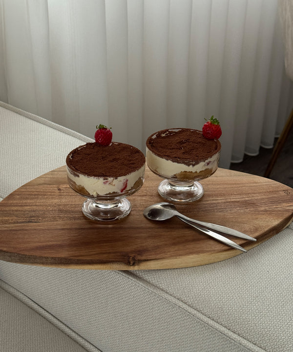 Dessertschale aus Glas aus der Serie Drapé – Detailansicht