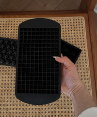 Ice cubes & glass straw set