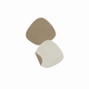 Glass Coaster Taupe/Cream | Jade