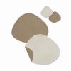 Plate & Glass Coasters Taupe/Cream | Jade