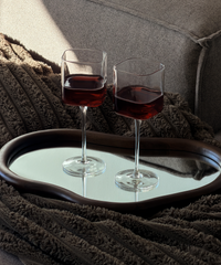 Eckiges Weinglas aus Borosilikatglas, 350ml und 22,3cm hoch | Kuba