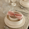 Crockery set cream white grooved | Nia
