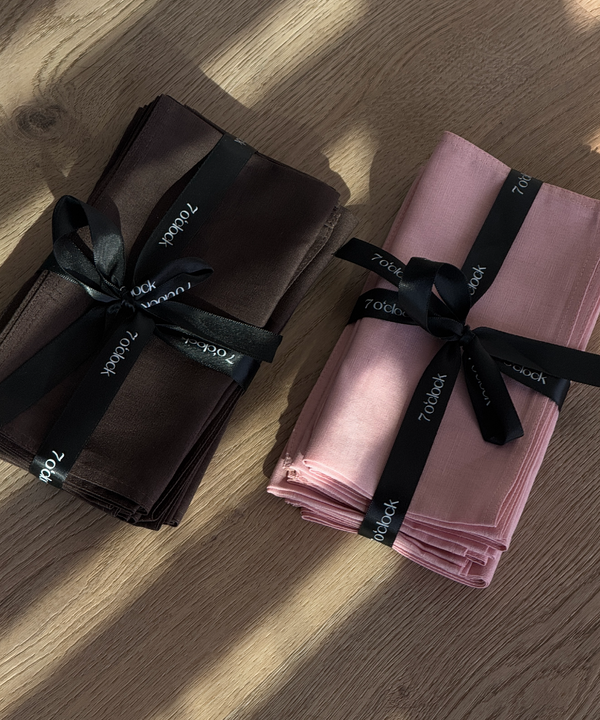 Dark brown napkins set of 6 | Kyla