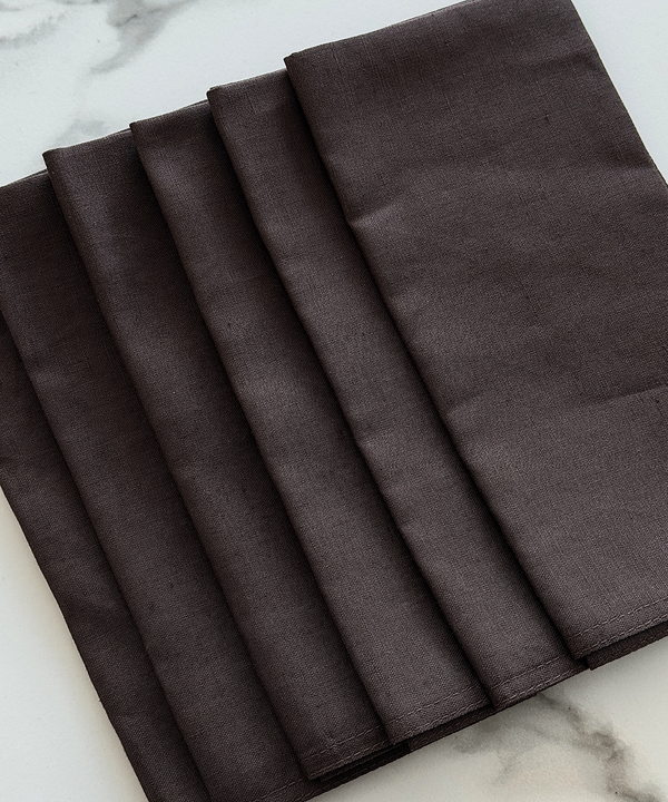 Dark brown napkins set of 6 | Kyla