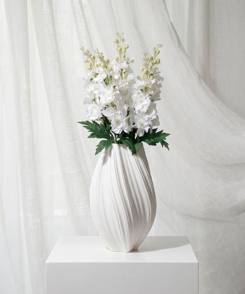Realistisches Kunstblumen-Bouquet Levkojen 5er in Weiß – bloom collection von 7 O'CLOCK
