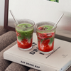 Ribbed Drinking Glass in To-Go Design | Liva