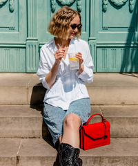 Ribbed Drinking Glass in To-Go Design | Liva