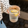 Ribbed Drinking Glass in To-Go Design | Liva